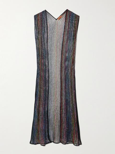 Missoni Sequined Metallic Crochet-knit Coverup