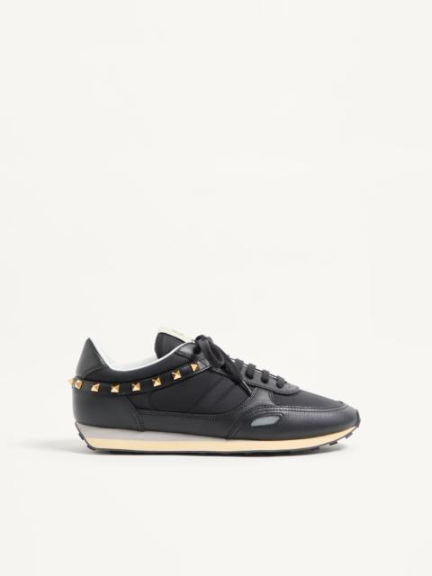 Valentino STUD UP SNEAKER IN LEATHER AND NYLON
