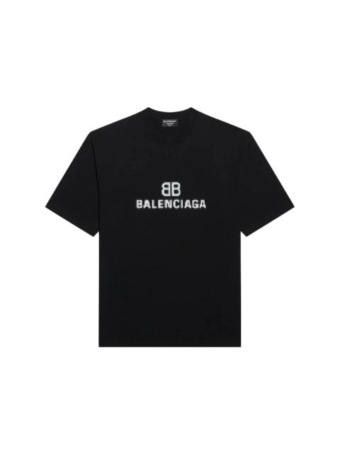 BALENCIAGA Balenciaga Womens BB Pixel Medium Fit T-shirt Black