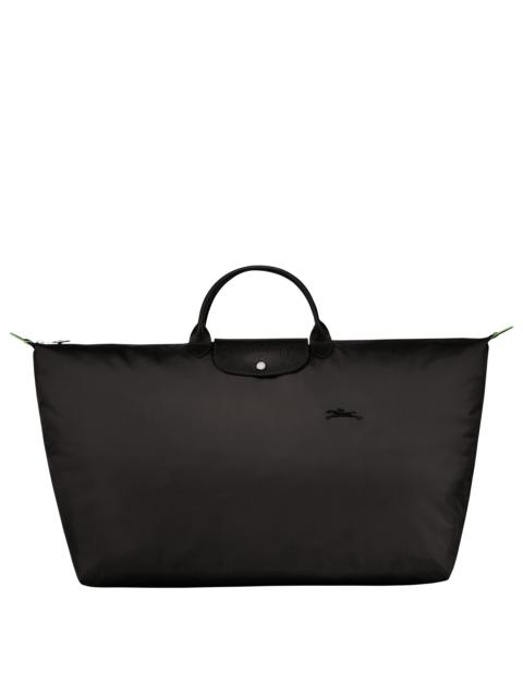 Le Pliage Green M Travel bag Black - Recycled canvas