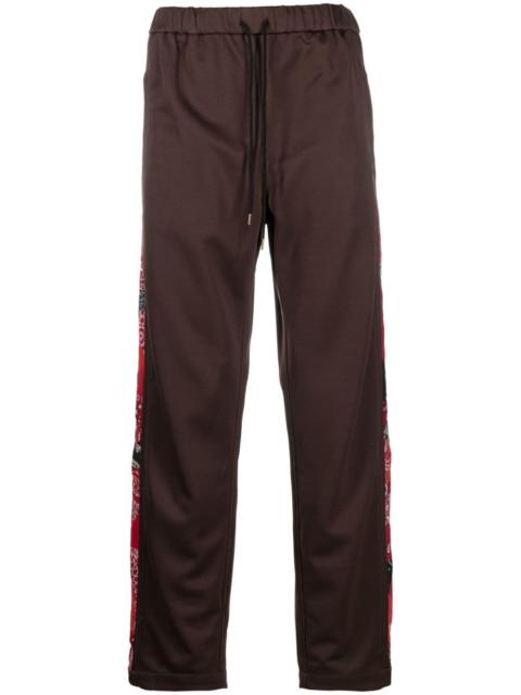 drawstring-waistband bandana-print trousers