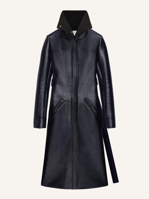courrèges HIGH COLLAR LONG VINYL COAT