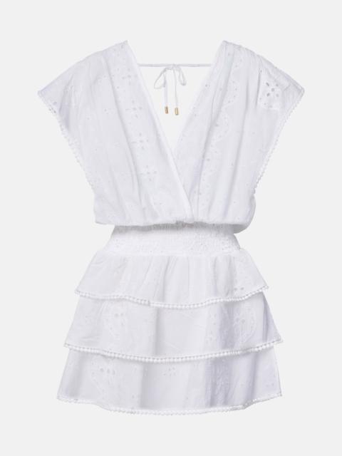 MELISSA ODABASH Jess broderie anglaise cotton minidress