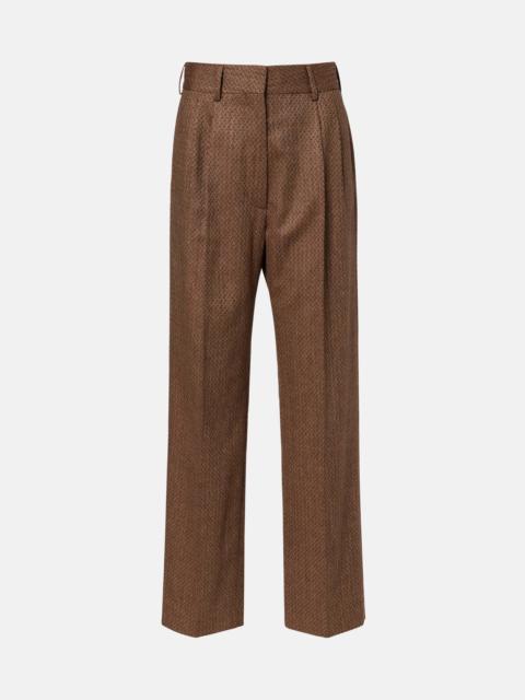 BLAZÉ MILANO Amel silk and wool wide-leg pants