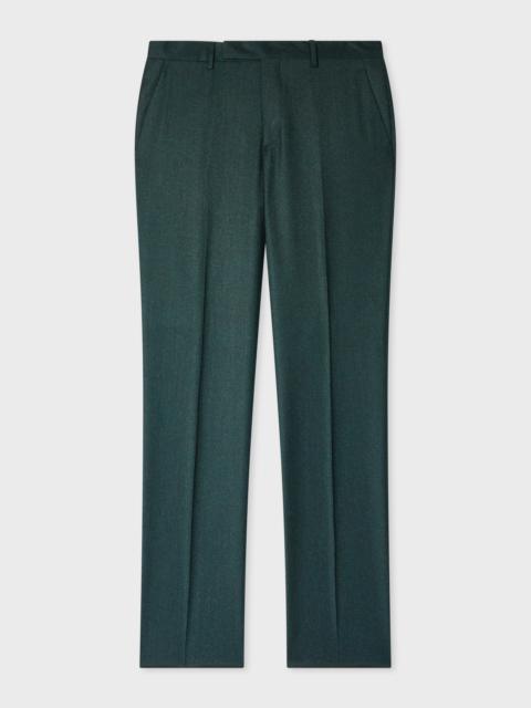 Paul Smith Slim-Fit Teal Green Wool-Cashmere Flannel Trousers