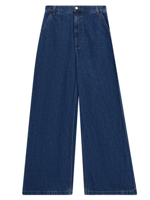 TWP Women's McDougal St Wide-Leg Denim Pants - Dark Stone