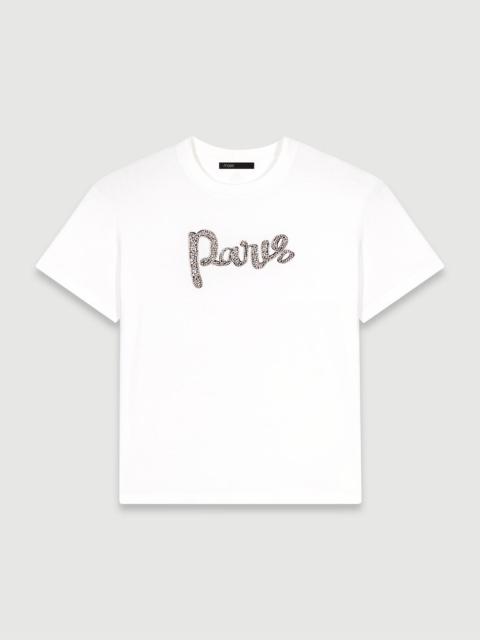 Paris rhinestone T-shirt