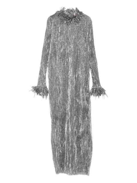 LIBEROWE fringe-plissé midi dress