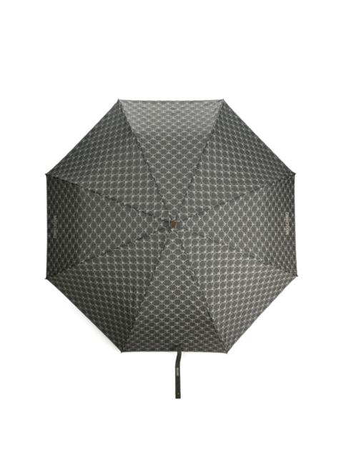 monogram-print two-tone umbrella