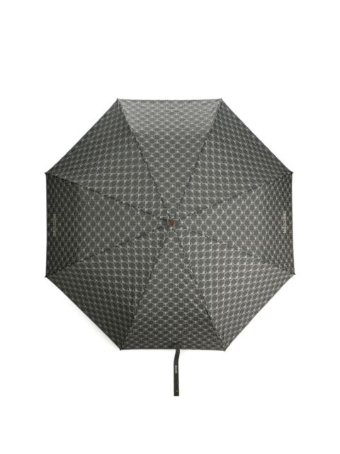 Moschino monogram-print two-tone umbrella