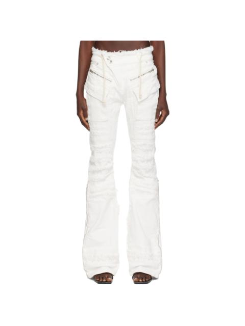White Frayed Jeans