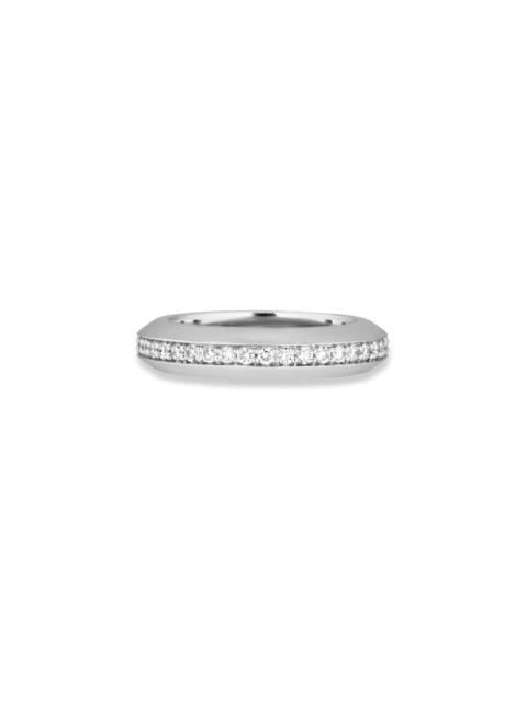 STONE AND STRAND LAB-Created Diamond Silver Tube Ring