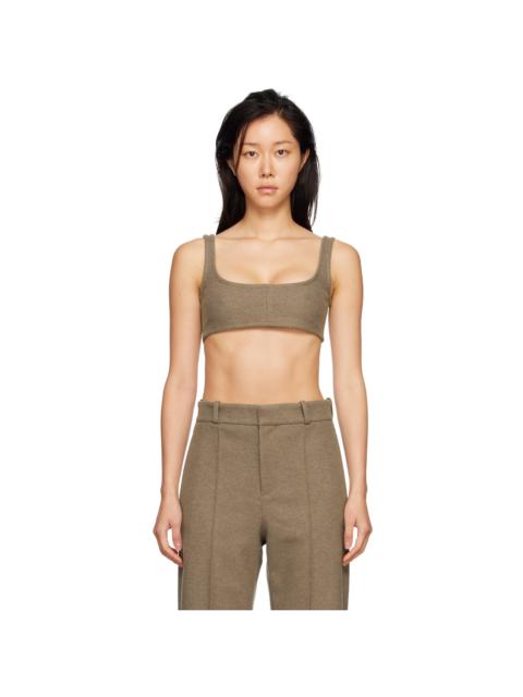 Yuzefi Taupe Scoop Tank Top