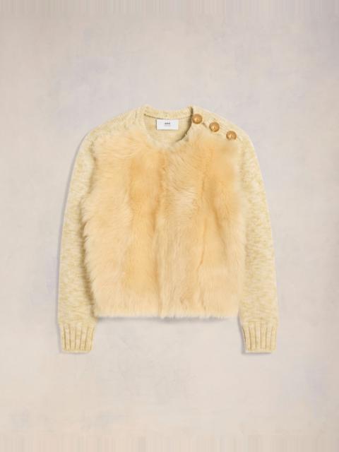 AMI Paris SHEARLING CREW NECK SWEATER