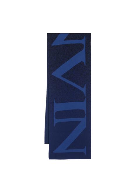 Lanvin logo-jacquard wool scarf