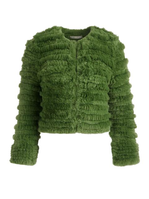 Alice + Olivia FAWN FAUX FUR TEXTURED JACKET