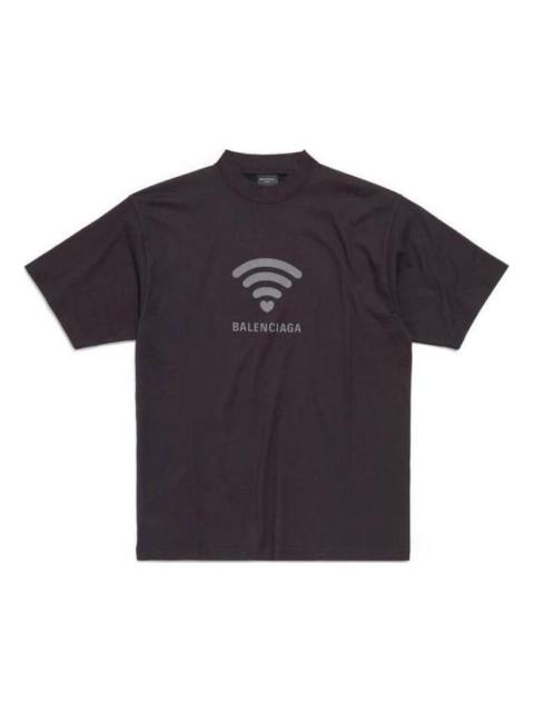 BALENCIAGA (WMNS) Balenciaga Lo_ve T-shirt 'Black Grey' 764235TQVK21576