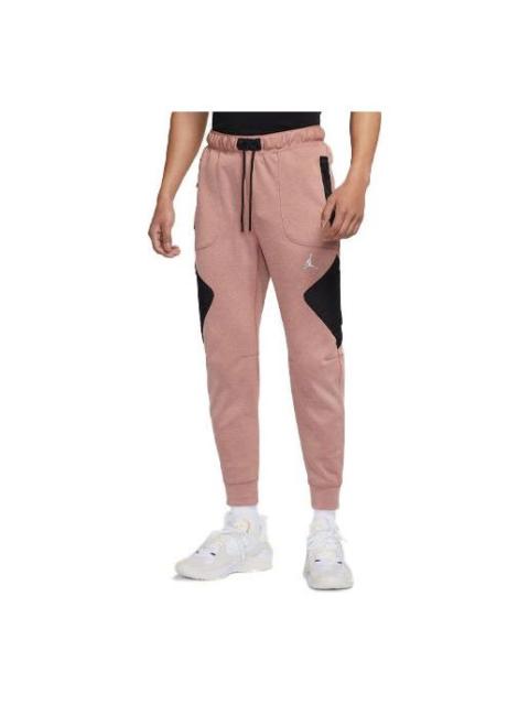 Jordan Men's Air Jordan As J Df Sprt Stmt Flc Pant Casual Breathable Sports Knit Long Pants/Trousers Pink D