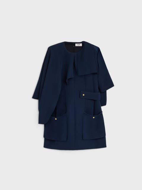 CELINE cape dress IN viscose cady