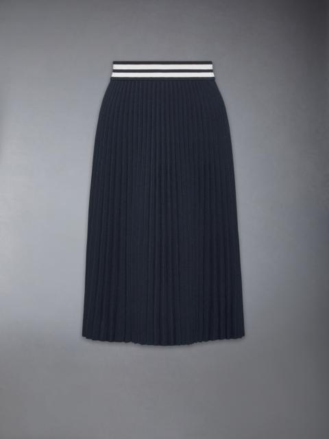 Thom Browne PLISSE MERINO WOOL SILK SKIRT