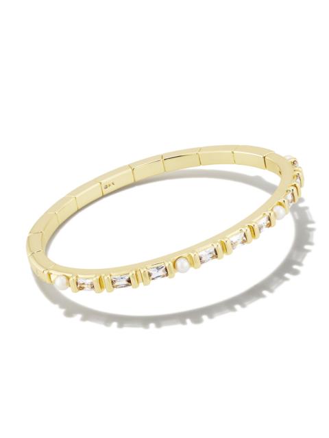 KENDRA SCOTT Gracie Gold Bangle Bracelet in White Mix