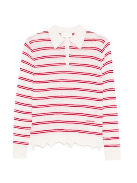 SHUSHU/TONG striped polo top