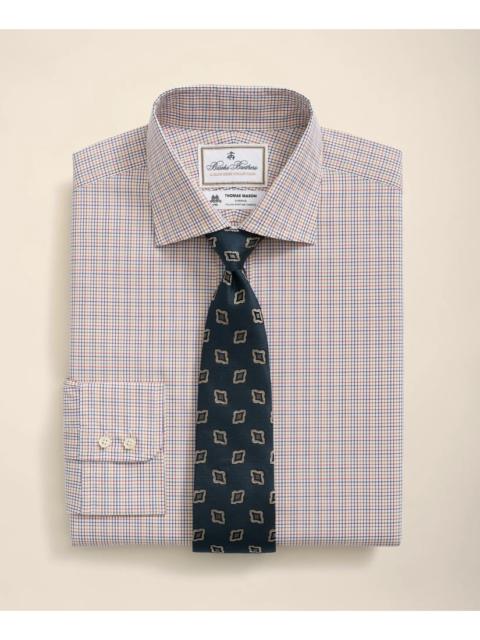Brooks Brothers Brooks Brothers X Thomas Mason® Cotton English Collar, Checked Dress Shirt