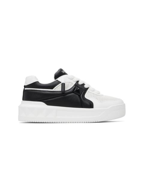 Valentino Black & White One Stud XL Nappa Leather Sneakers