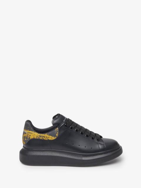 Alexander McQueen Men's Oversized Sneaker in Black/ Gold