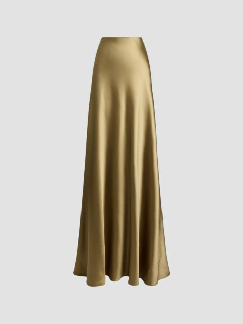 Ralph Lauren Women's Masina Satin Maxi Skirt - Porcini