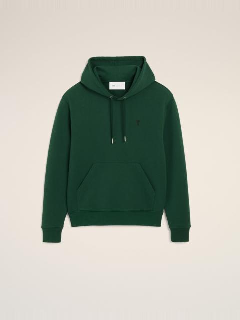 AMI Paris GREEN COTTON HOODIE WITH AMI DE COEUR