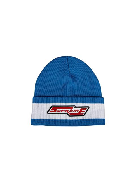 Supreme Cuff Stripe Beanie 'Bright Blue'