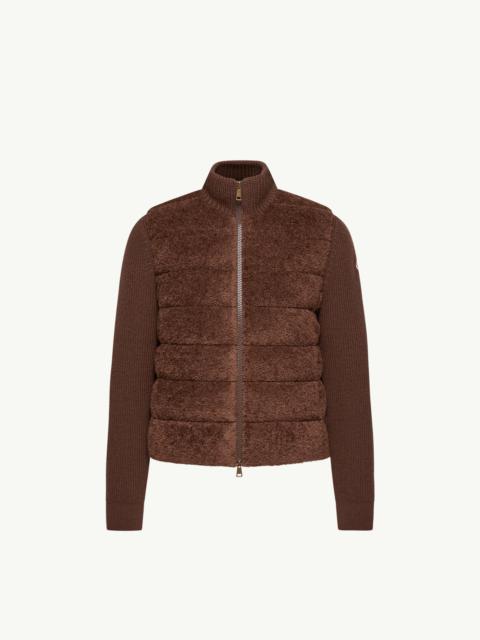 Padded Teddy & Wool Zip-Up Cardigan