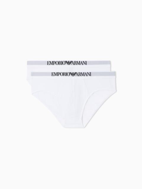 EMPORIO ARMANI TWO-PACK OF VISCOSE JERSEY BRIEFS
