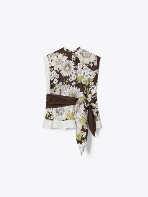 TORY BURCH Printed Silk Top