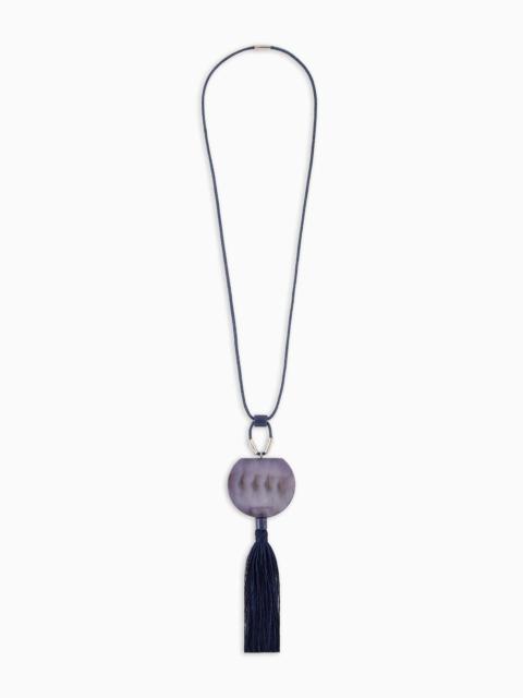 EMPORIO ARMANI Multicoloured pendant and tassel necklace