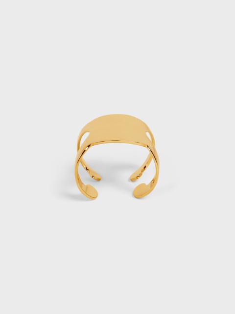 CELINE Triomphe Shadow Cuff in Brass with Gold Finish