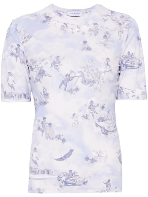 Off-White White Fresco-print T-shirt