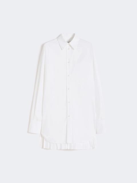 Sportmax NESPOLA Overshirt with plissé-pleated detail - OPTICAL WHITE