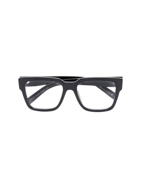 Prada triangle-logo plaque square-frame glasses