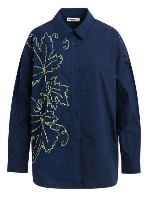 ESSENTIEL ANTWERP embroidered-bead cotton shirt