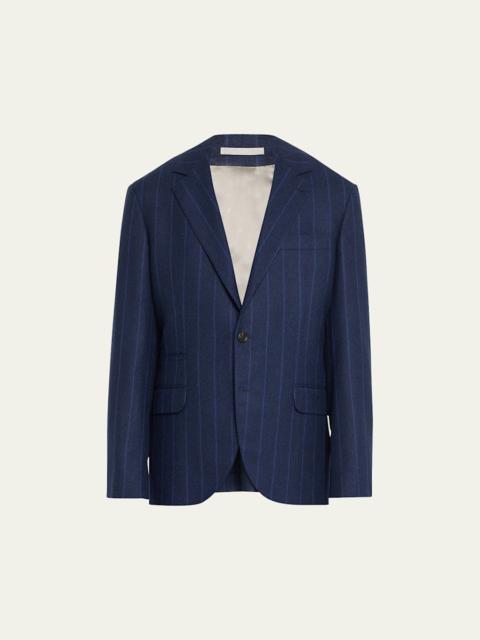 Brunello Cucinelli Men's Striped Wool Suit