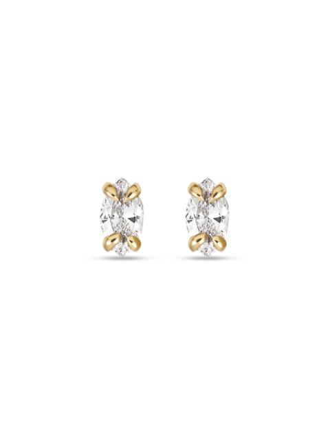 STONE AND STRAND LAB-Created Diamond Cat Eye Studs