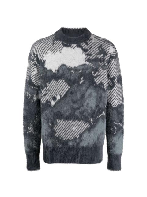 Landscape Painting-jacquard jumper