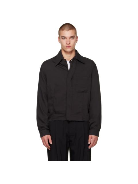 Our Legacy Black Sift Zip Overshirt
