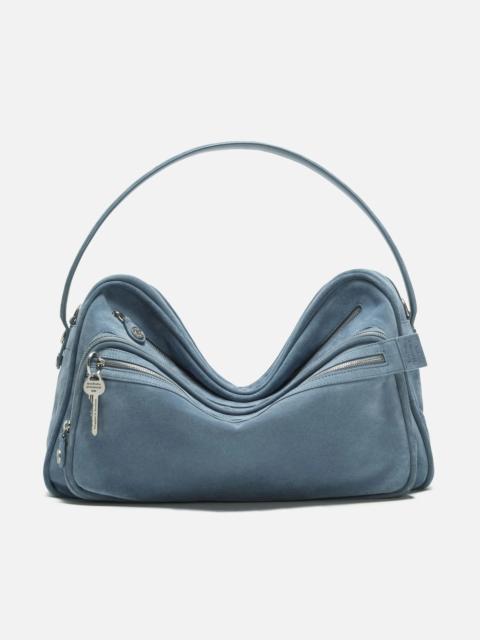 Acne Studios Camero Camera Suede Shoulder Bag - Denim Blue