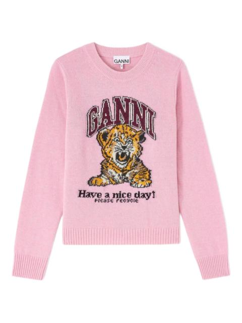 GANNI Ganni Graphic Crewneck Knitwear