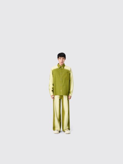 CAMPERLAB CAMPERLAB DENIM Green bootcut jeans with printed spray effect