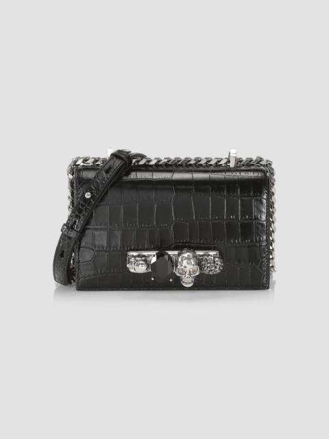 Alexander McQueen Women's Mini Jewelled Satchel In Leather - Nero