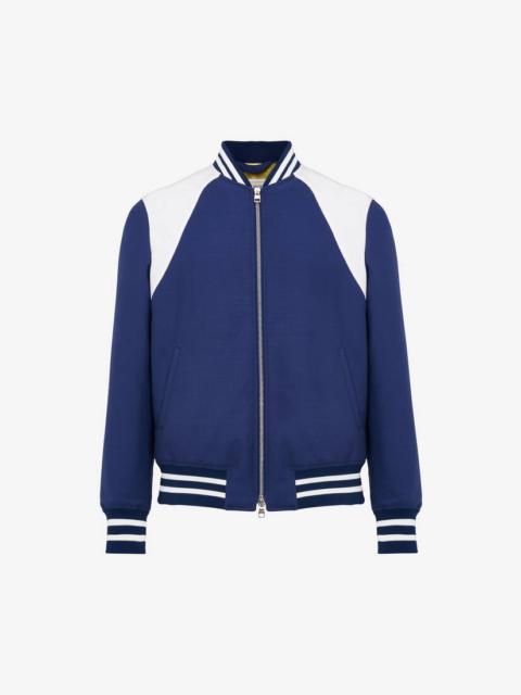 Alexander McQueen Men's Harness Bomber Jacket in Indigo